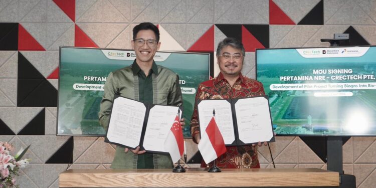 Pertamina Gandeng Crectech Singapura Jajaki Bisnis Biometanol dari Limbah Sawit