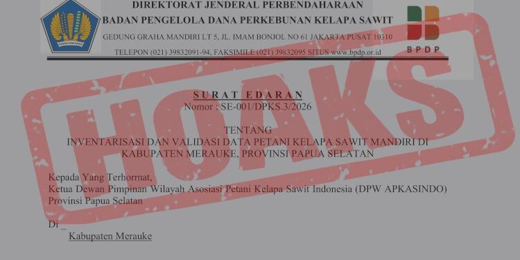 BPDP Bantah Surat Edaran Minta Data dan Dokumen Petani Sawit Merauke